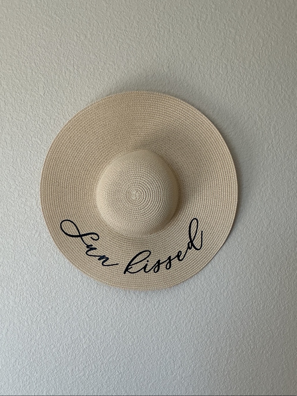 Sun Kissed Wide Brim Straw Hat - Beige